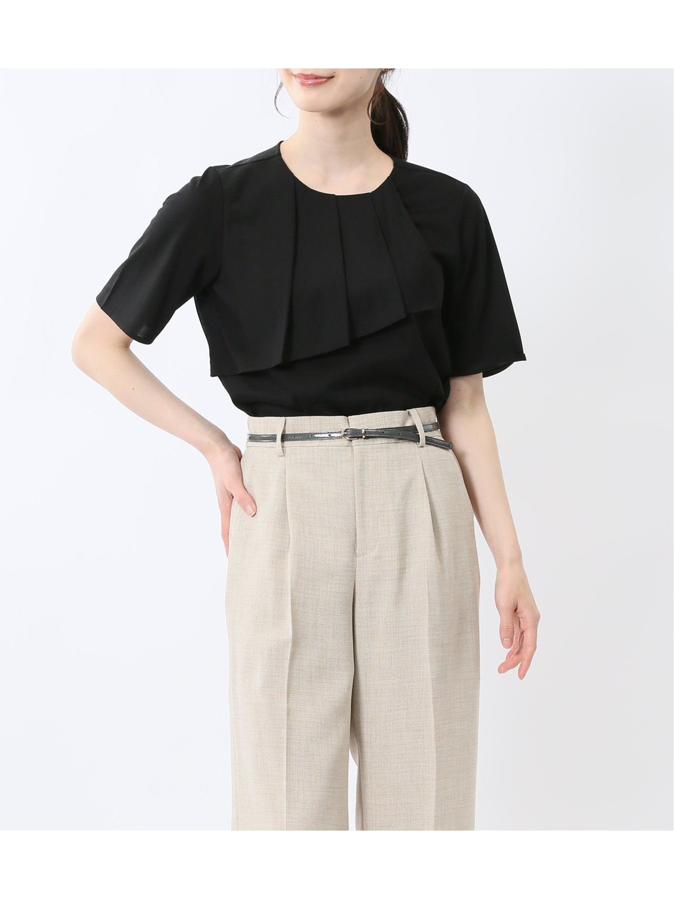 【タカキュー/TAKA-Q】のアシメフリル 半袖プルオーバー 人気、トレンドファッション・服の通販 founy(ファニー) 　ファッション　Fashion　レディースファッション　Fashion for Women　トップス・カットソー　Cut & Sew Tops　カジュアルプルオーバー・ニットトップス　Pullovers & Knit Tops / Casual Pullovers　アシンメトリー　Asymmetrical Style　インナー　Innerwear　オレンジ　Orange　カットソー　Cut and Sewn Top　カーディガン　Cardigan, Knitwear　シルケット　Silket, Silky Cotton　ジャケット　Jacket, Outerwear　ストレッチ　Stretch, Stretchy Fabric　ストレート　Straight, Straight Cut　スーツ　Suit, Formalwear　フィット　Fit, Slim Fit　フリル　Frill, Ruffle　ベーシック　Basic, Essential　半袖　Short Sleeve, Half Sleeve　おすすめ　Recommended / Our Picks　夏　Summer　 other-1|ID: prp329100004820176 ipo3291000000035025709