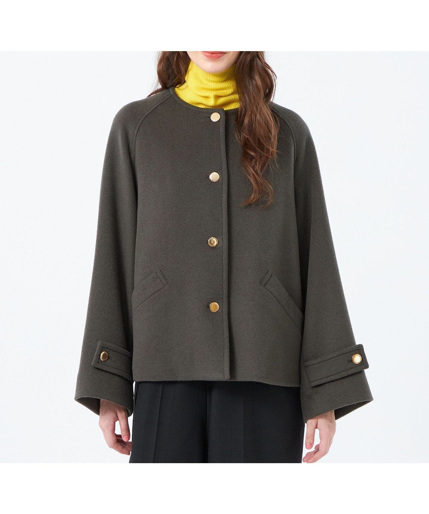 【マッキントッシュ フィロソフィー/MACKINTOSH PHILOSOPHY】の【WELBURY NO COLLAR SHORT(ウェルベリーノーカラーショート)】ウールメルトン製 インテリア・キッズ・メンズ・レディースファッション・服の通販 founy(ファニー) 　ファッション　Fashion　レディースファッション　Fashion for Women　秋　Autumn　コンパクト　Compact, Small Size　ショート　Short, Short Length　人気　Popular, Best Seller　バランス　Balance, Style Balance　ファブリック　Fabric, Textile　フォルム　Silhouette, Form　フロント　Front, Front Design　ベスト　Vest, Waistcoat　メルトン　Melton, Heavy Wool　冬　Winter / This Winter　おすすめ　Recommended / Our Picks　チャコールグレー|ID: prp329100004820218 ipo3291000000035026188