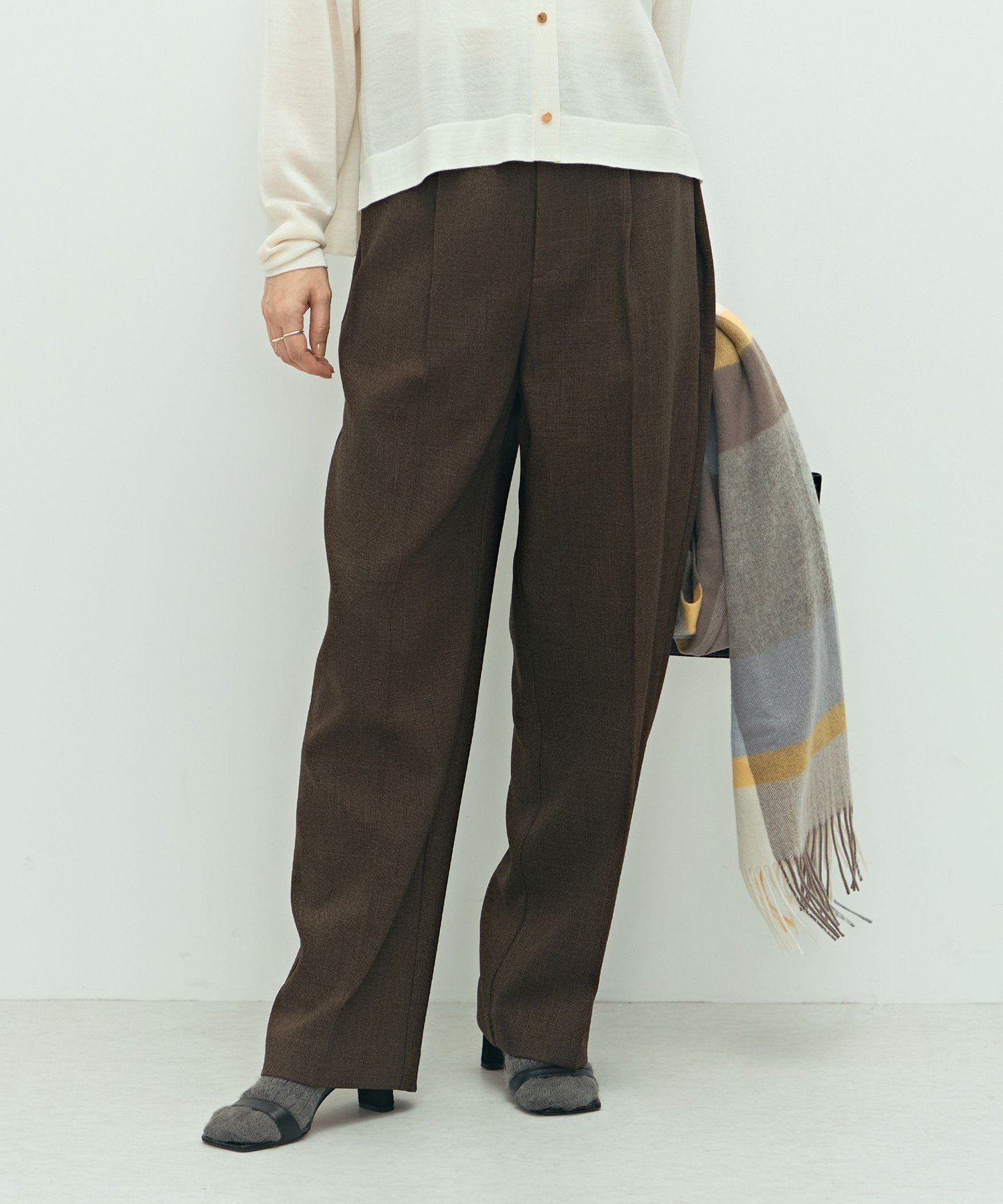 【ノーリーズ/NOLLEY'S】の《セットアップ対応》ウォッシャブルウール調セミワイドパンツ インテリア・キッズ・メンズ・レディースファッション・服の通販 founy(ファニー) 　ファッション　Fashion　レディースファッション　Fashion for Women　セットアップ　Matching Sets　レディースパンツ・ボトムス　Pants & Trousers / Bottoms　秋　Autumn　今季　This Season, Current Season　ジャケット　Jacket, Outerwear　ストレッチ　Stretch, Stretchy Fabric　セットアップ　Set-Up, Coordinated Outfit　おすすめ　Recommended / Our Picks　2025年　2025　2025-2026秋冬・A/W　Autumn/Winter 2025–26 AW25–26　ブラウン|ID: prp329100004820234 ipo3291000000035026379