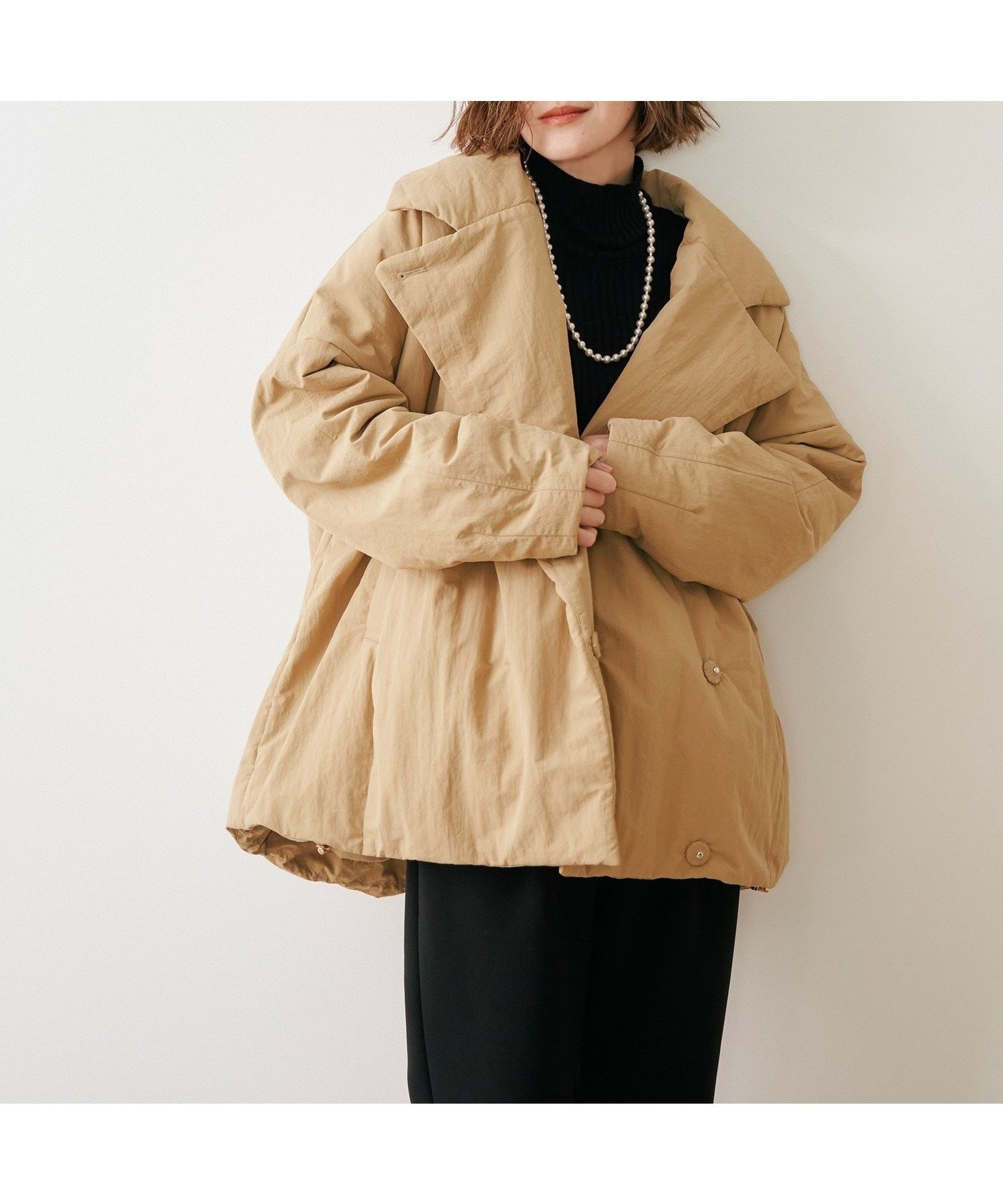 【スタイルドア/STYLEDOOR】の3wayパファーテーラードジャケット インテリア・キッズ・メンズ・レディースファッション・服の通販 founy(ファニー) 　ファッション　Fashion　レディースファッション　Fashion for Women　アウター　Coat / Outerwear Collection　レディースジャケット・軽アウター　Jackets　テーラードジャケット / 通勤・きれいめスタイル　Tailored Jackets & Blazers　アウトドア　Outdoor Clothing　ショルダー　Shoulder, Shoulder Strap　スウェット / スエット　Sweatshirt, Sweatwear　タートル　Turtleneck, Turtle Collar　テーラード　Tailored, Tailored Fit　ドロップ　Drop Shoulder, Dropped Style　ボトム　Bottoms, Lower Wear　ポケット　Pocket, Pocket Detail　マフラー　Scarf, Muffler　モダン　Modern, Contemporary　ワイド　Wide, Wide Fit　ワッシャー　Washer, Crinkled Finish　ベージュ|ID: prp329100004820241 ipo3291000000035026428