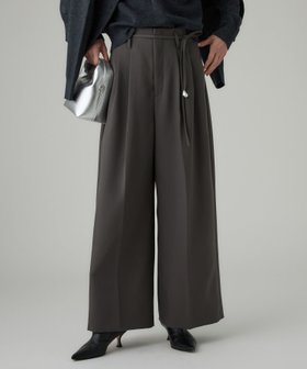 【バビロン/BABYLONE / KIDS】の【多機能素材】ベルト付きタックイージーパンツ 人気、トレンドファッション・服の通販 founy(ファニー) ファッション Fashion キッズファッション Fashion for Kids ボトムス Bottoms アクセサリー Fashion Accessories ストレッチ Stretch, Stretchy Fabric ダブル Double, Double-Breasted 楽ちん Easy Fit, Comfortable 再入荷 Restock / Back in Stock |ID:prp329100004820243