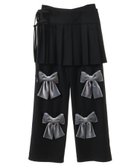 【キャンディストリッパー/Candy Stripper】のPRECIOUS RIBBON PLEATS WRAP SKIRT LAYERED PANTS 人気、トレンドファッション・服の通販 founy(ファニー) ファッション Fashion レディースファッション Fashion for Women スカート Skirts おすすめ Recommended / Our Picks ガーリー Girly, Feminine Style ジャケット Jacket, Outerwear セットアップ Set-Up, Coordinated Outfit ベロア Velour, Soft Velvet リボン Ribbon, Bow thumbnail BLACK×GRAY|ID: prp329100004820262 ipo3291000000035026686