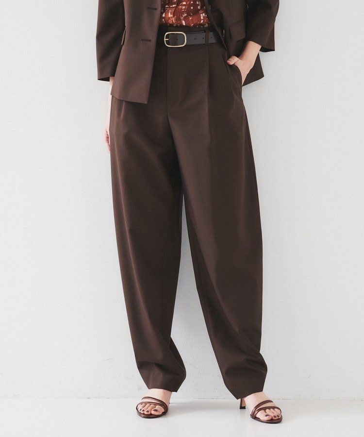 【アンタイトル/UNTITLED】の【オンオフ使える/セットアップ可能】トロピカルウール カーブテーパードパンツ 人気、トレンドファッション・服の通販 founy(ファニー) 　ファッション　Fashion　レディースファッション　Fashion for Women　セットアップ　Matching Sets　レディースパンツ・ボトムス　Pants & Trousers / Bottoms　コンパクト　Compact, Small Size　シンプル　Simple, Minimal　ジャケット　Jacket, Outerwear　スマート　Smart, Elegant　セットアップ　Set-Up, Coordinated Outfit　フィット　Fit, Slim Fit　フェミニン　Feminine, Girly　フォルム　Silhouette, Form　ポケット　Pocket, Pocket Detail　 other-1|ID: prp329100004820284 ipo3291000000035026948