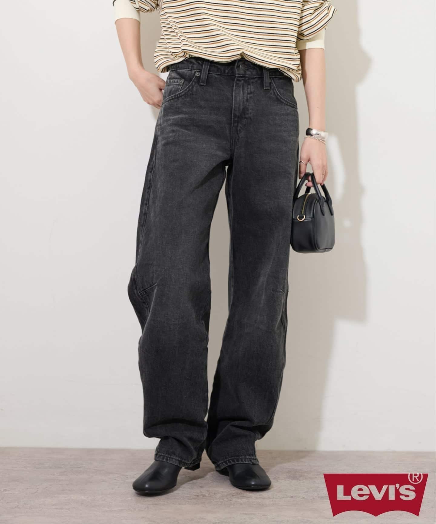 【ジャーナルスタンダード レリューム/JOURNAL STANDARD relume】の【LEVI S/リーバイス】BAGGY DAD BARREL デニムパンツ インテリア・キッズ・メンズ・レディースファッション・服の通販 founy(ファニー) 　ファッション　Fashion　レディースファッション　Fashion for Women　パンツ　Pants & Trousers　デニムパンツ・ジーンズ・美脚デニム　Denim Jeans & Pants　今季　This Season, Current Season　ジーンズ　Jeans, Denim Pants　デニム　Denim, Jeans Material　ワイド　Wide, Wide Fit　ワーク　Workwear, Utility Style　2025年　2025　2025-2026秋冬・A/W　Autumn/Winter 2025–26 AW25–26　ブラック A|ID: prp329100004820290 ipo3291000000035026992