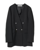 【ティアラ/Tiara】の《定番》ノーカラーダブルジャケット 人気、トレンドファッション・服の通販 founy(ファニー) ファッション Fashion レディースファッション Fashion for Women アウター Coat / Outerwear Collection レディースジャケット・軽アウター Jackets ジャケット Jacket, Outerwear ストレッチ Stretch, Stretchy Fabric セットアップ Set-Up, Coordinated Outfit ダブル Double, Double-Breasted ドレープ Drape, Draping Fabric パール Pearl, Pearl Accent 定番 Standard, Basic Item thumbnail ブラック|ID: prp329100004820309 ipo3291000000035027226