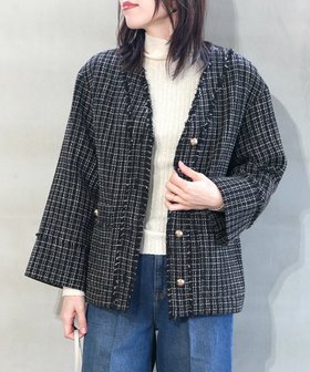【ブルーコムブルー/BLEU COMME BLEU】のシニヨン ツイードジャケット 人気、トレンドファッション・服の通販 founy(ファニー) ファッション Fashion レディースファッション Fashion for Women アウター Coat / Outerwear Collection レディースジャケット・軽アウター Jackets インナー Innerwear カーディガン Cardigan, Knitwear ジャケット Jacket, Outerwear セレモニー Ceremony ツイード Twill, Twill Weave デニム Denim, Jeans Material フリンジ Fringe, Tassel ポケット Pocket, Pocket Detail ミドル Middle Length, Mid Height リュクス Luxury, Elegant, High-End, Chic エレガント 上品 Elegant 入学式 Entrance Ceremony 卒業式 Graduation Ceremony 春 Spring |ID:prp329100004820315