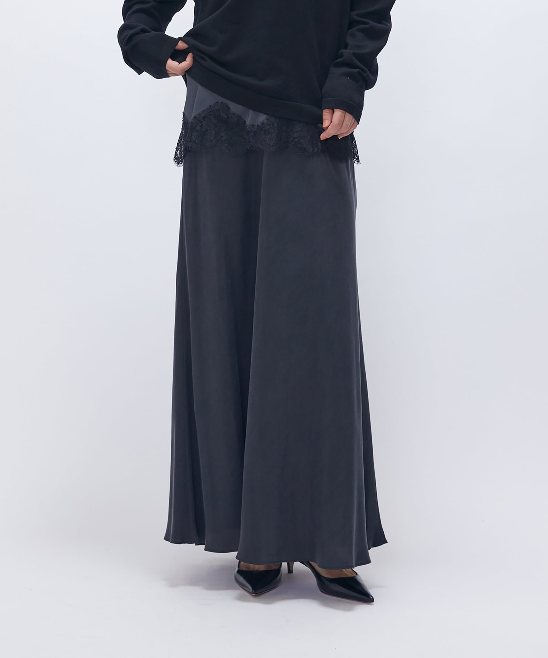 【プルミエ アロンディスモン/1er Arrondissement / MEN】の【新色追加】キュプラフィブリルマーメイドスカート インテリア・キッズ・メンズ・レディースファッション・服の通販 founy(ファニー) 　ファッション　Fashion　メンズファッション　Fashion for Men　とろみ　Fluid, Flowy Fabric　キュプラ　Cupro, Eco Fabric　人気　Popular, Best Seller　Black|ID: prp329100004820331 ipo3291000000035027469