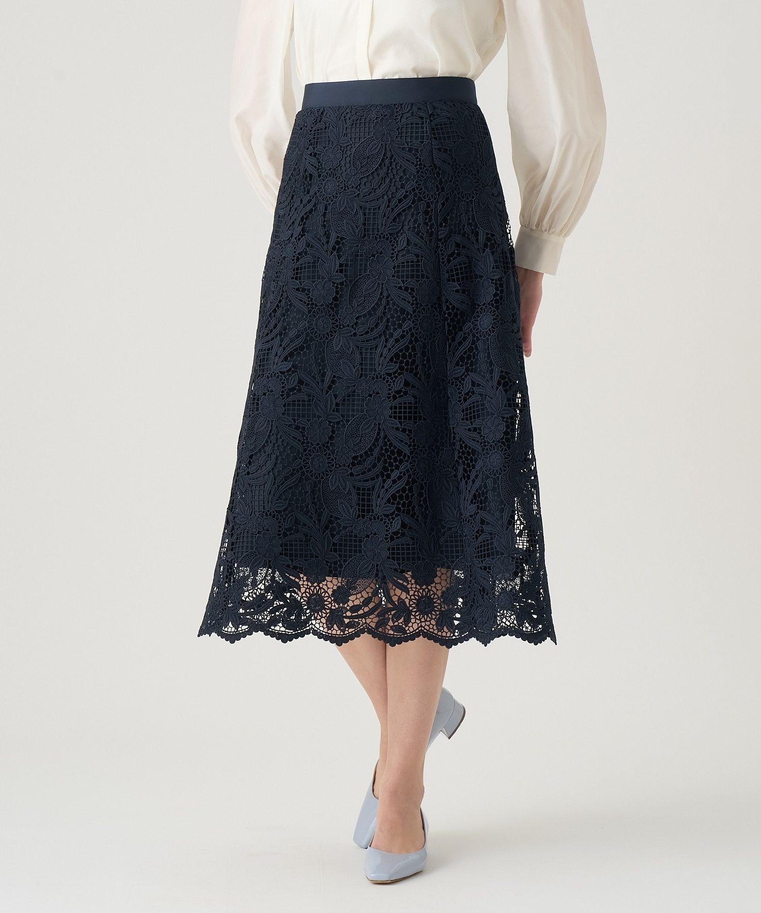 【アナイ/ANAYI】のケミカルレースフレア スカート インテリア・キッズ・メンズ・レディースファッション・服の通販 founy(ファニー) ファッション Fashion レディースファッション Fashion for Women スカート Skirts Aライン・フレアスカート A-Line & Flared Skirts 春 Spring ケミカル Chemical, Chemical Wash スカラップ Scallop, Scalloped Edge スマート Smart, Elegant 雑誌 Magazine, Fashion Magazine フレア Flare, Flared レース Lace, Lace Fabric S/S・春夏 SS, Spring/Summer, Warm Season 再入荷 Restock / Back in Stock 夏 Summer navy|ID: prp329100004820339 ipo3291000000035027554