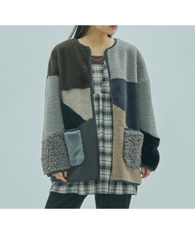 【ローズバッド/ROSE BUD】のPATCHWORK FAUXFUR COAT 人気、トレンドファッション・服の通販 founy(ファニー) ファッション Fashion レディースファッション Fashion for Women アウター Coat / Outerwear Collection コート・ロングコート・ピーコート Long Coats, Peacoats & More バランス Balance, Style Balance パッチワーク Patchwork, Mixed Fabric ベーシック Basic, Essential |ID:prp329100004820353