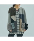 【ローズバッド/ROSE BUD】のPATCHWORK FAUXFUR COAT 人気、トレンドファッション・服の通販 founy(ファニー) ファッション Fashion レディースファッション Fashion for Women アウター Coat / Outerwear Collection コート・ロングコート・ピーコート Long Coats, Peacoats & More バランス Balance, Style Balance パッチワーク Patchwork, Mixed Fabric ベーシック Basic, Essential thumbnail GREY|ID: prp329100004820353 ipo3291000000035027645
