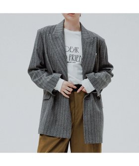 【アダム エ ロペ/ADAM ET ROPE'】のダブルブレストツイード チェックジャケット 人気、トレンドファッション・服の通販 founy(ファニー) ファッション Fashion レディースファッション Fashion for Women アウター Coat / Outerwear Collection レディースジャケット・軽アウター Jackets シルク Silk, 100% Silk ジャケット Jacket, Outerwear ストライプ Stripe, Striped Pattern セットアップ Set-Up, Coordinated Outfit ダブル Double, Double-Breasted チェック Check, Plaid, Tartan ツイード Twill, Twill Weave デニム Denim, Jeans Material ネップ Nepp, Slub Yarn フラップ Flap, Flap Pocket ポケット Pocket, Pocket Detail マニッシュ Mannish, Boyish リネン Linen, Linen Fabric ワイド Wide, Wide Fit A/W・秋冬 Autumn/Winter おすすめ Recommended / Our Picks 2026年 2026 |ID:prp329100004820355