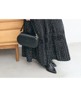 【ルクールブラン/le.coeur blanc】のデシン変形プリーツスカート 人気、トレンドファッション・服の通販 founy(ファニー) ファッション Fashion レディースファッション Fashion for Women スカート Skirts プリーツスカート / 上品フェミニンスタイル Pleated Skirts ウェーブ Wavy Pattern くるぶし Ankle-Length 今季 This Season, Current Season 切替 Switching, Contrast Panel シンプル Simple, Minimal ドット Polka Dot, Dot Pattern プリーツ Pleats, Pleated モノトーン Monotone, Black and White ランダム Random, Irregular 楽ちん Easy Fit, Comfortable 冬 Winter / This Winter |ID:prp329100004820366