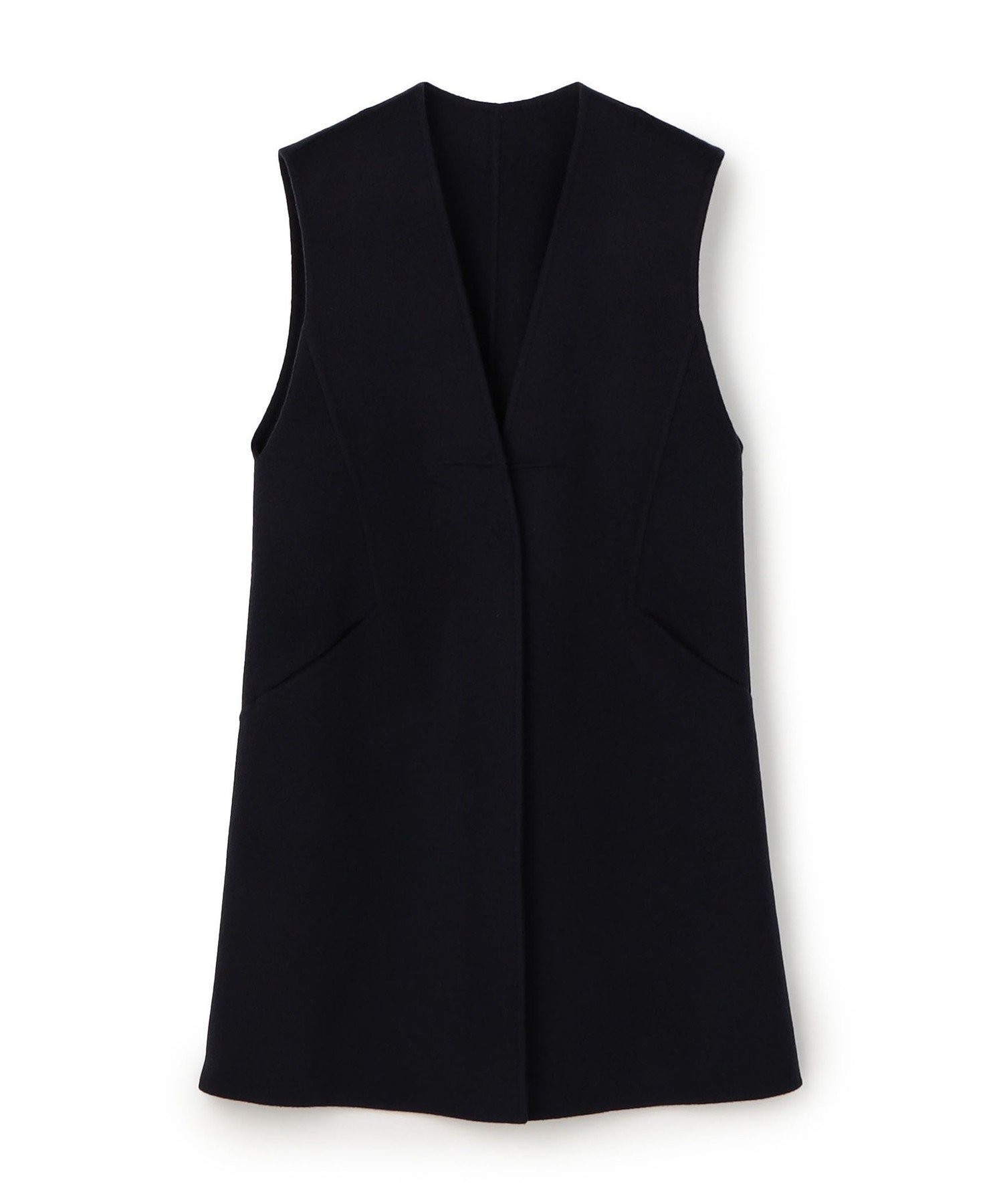 【トゥモローランド/TOMORROWLAND】のスーパーダブルフェイス Vカラージレ インテリア・キッズ・メンズ・レディースファッション・服の通販 founy(ファニー) 　ファッション　Fashion　レディースファッション　Fashion for Women　アウター　Coat / Outerwear Collection　トップス・カットソー　Cut & Sew Tops　ベスト&ジレ / 重ね着スタイル　Vests & Gilets　エレガント 上品　Elegant　スタイリッシュ　Stylish, Fashionable　ダブル　Double, Double-Breasted　フェイス　Face, Facial Design　プレーン　Plain, Simple　69 ネイビー|ID: prp329100004820370 ipo3291000000035027871