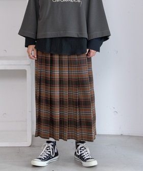 【プードゥドゥ/POU DOU DOU】の2wayチェックプリーツスカート 人気、トレンドファッション・服の通販 founy(ファニー) ファッション Fashion レディースファッション Fashion for Women スカート Skirts プリーツスカート / 上品フェミニンスタイル Pleated Skirts スウェット / スエット Sweatshirt, Sweatwear スマート Smart, Elegant チェック Check, Plaid, Tartan バランス Balance, Style Balance フレア Flare, Flared フロント Front, Front Design プリーツ Pleats, Pleated ポケット Pocket, Pocket Detail A/W・秋冬 Autumn/Winter |ID:prp329100004820387
