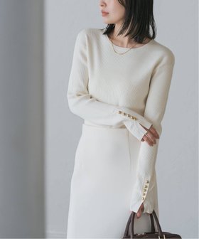 【ノーブル / スピック&スパン/NOBLE / Spick & Span】の《WEB 日本橋店限定・追加 》ボタンディテールタイトリブニット 人気、トレンドファッション・服の通販 founy(ファニー) ファッション Fashion レディースファッション Fashion for Women トップス・カットソー Cut & Sew Tops ニット Knit Tops & Sweaters インナー Innerwear キャミワンピース Cami Dress, Slip Dress シンプル Simple, Minimal ジャケット Jacket, Outerwear スリット Slit, Slit Detail ベーシック Basic, Essential リブニット Rib Knit, Ribbed Knit 人気 Popular, Best Seller 春 Spring |ID:prp329100004820415