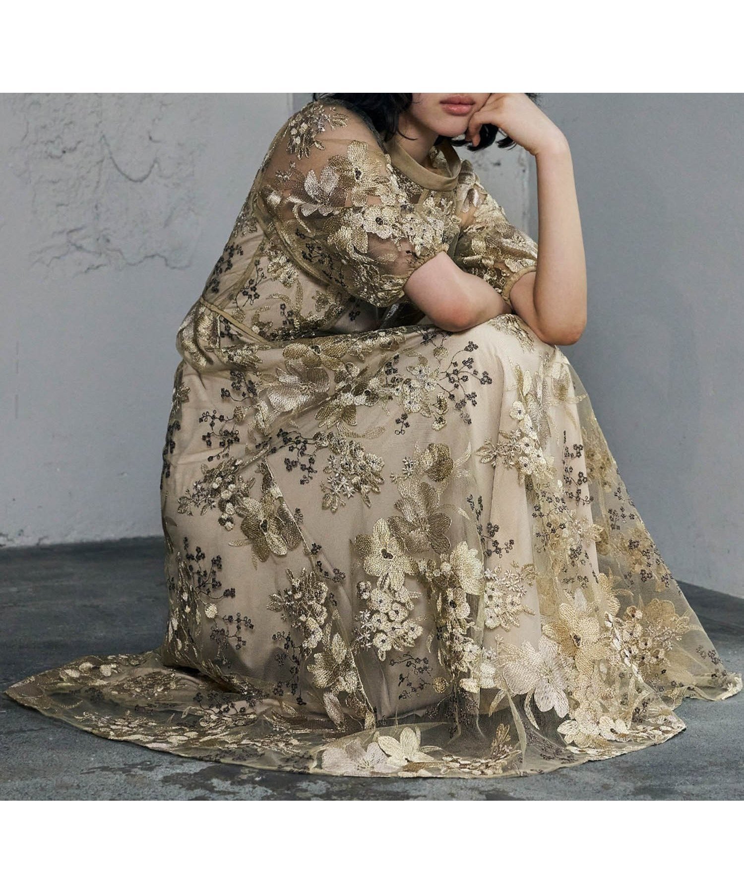 【ガール/GIRL】のフラワーエンブロイダリーレース 結婚式 ワンピース パーティードレス インテリア・キッズ・メンズ・レディースファッション・服の通販 founy(ファニー) 　ファッション　Fashion　レディースファッション　Fashion for Women　ワンピース　Dresses　フォーマル・パーティードレス・結婚式用ドレス　Elegant & Casual Dresses　ドレス　Dress, One-Piece　パイピング　Piping, Trim Design　フレア　Flare, Flared　ヨーク　Yoke, Yoke Design　おすすめ　Recommended / Our Picks　エレガント 上品　Elegant　結婚式　Wedding　披露宴　Wedding Reception　二次会　After Party　YE|ID: prp329100004820441 ipo3291000000035028550