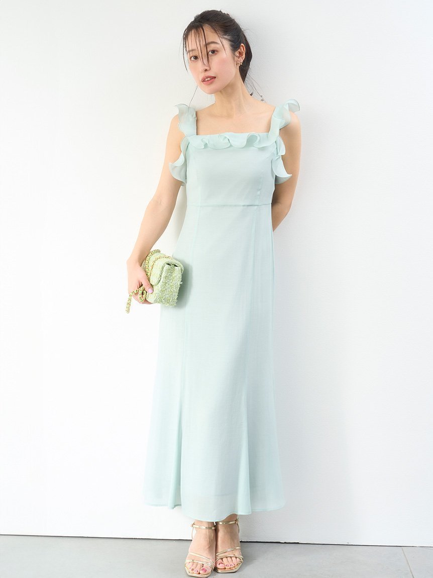 【セルフォード/CELFORD】のペタルフリルキャミワンピース インテリア・キッズ・メンズ・レディースファッション・服の通販 founy(ファニー) 　ファッション　Fashion　レディースファッション　Fashion for Women　ワンピース　Dresses　キャミソールワンピース　Camisole Dresses　スマート　Smart, Elegant　フィット　Fit, Slim Fit　フリル　Frill, Ruffle　リボン　Ribbon, Bow　MNT[021]|ID: prp329100004820445 ipo3291000000035028612