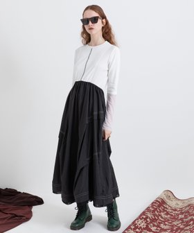 【アウラアイラ/AULA AILA】のWAIST SWITCHING ONE PIECE 人気、トレンドファッション・服の通販 founy(ファニー) ファッション Fashion レディースファッション Fashion for Women 冬 Winter / This Winter アシンメトリー Asymmetrical Style カットソー Cut and Sewn Top ギャザー Gathered, Ruffled ストレッチ Stretch, Stretchy Fabric フェミニン Feminine, Girly メッシュ Mesh, Net Fabric A/W・秋冬 Autumn/Winter |ID:prp329100004820447