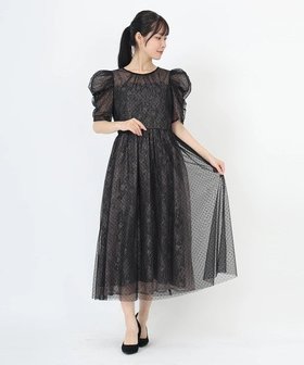 【ストロベリーフィールズ/STRAWBERRY FIELDS】のドットチュールレイヤードドレス 人気、トレンドファッション・服の通販 founy(ファニー) ファッション Fashion レディースファッション Fashion for Women ワンピース Dresses フォーマル・パーティードレス・結婚式用ドレス Elegant & Casual Dresses |ID:prp329100004820448