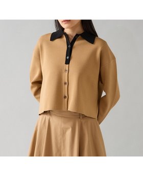 【ティアラ/Tiara】のバイカラーポロニットカーディガン 人気、トレンドファッション・服の通販 founy(ファニー) ファッション Fashion レディースファッション Fashion for Women トップス・カットソー Cut & Sew Tops ニット Knit Tops & Sweaters カーディガン・羽織り Layered Style Cardigans カーディガン Cardigan, Knitwear コンパクト Compact, Small Size バランス Balance, Style Balance フラット Flat, Flat Shoes |ID:prp329100004820467