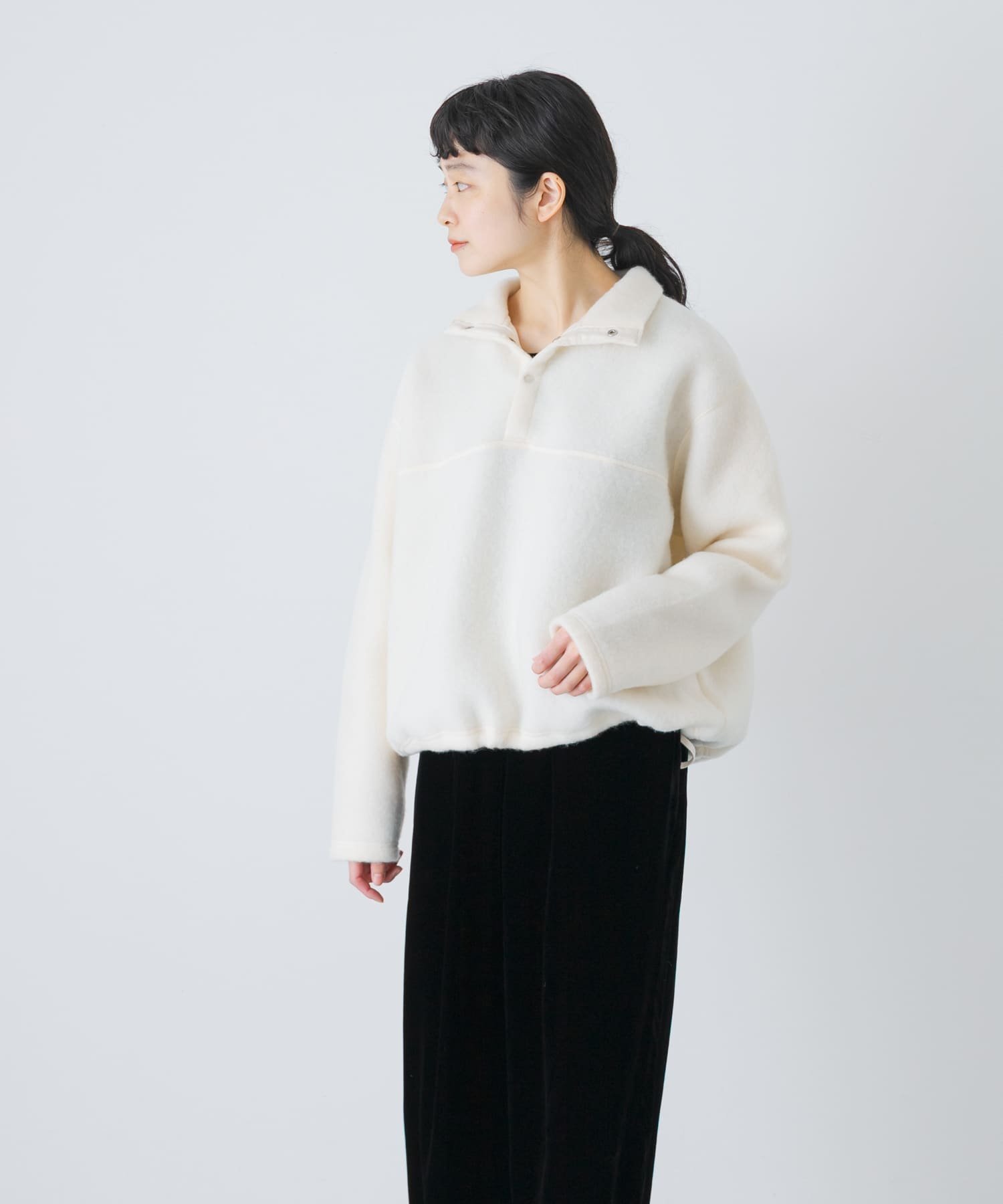 【かぐれ/kagure / URBAN RESEARCH】のウールコットンフリースプルオーバー インテリア・キッズ・メンズ・レディースファッション・服の通販 founy(ファニー) ファッション Fashion レディースファッション Fashion for Women トップス・カットソー Cut & Sew Tops カジュアルプルオーバー・ニットトップス Pullovers & Knit Tops / Casual Pullovers 2025年 2025 2025-2026秋冬・A/W Autumn/Winter 2025–26 AW25–26 冬 Winter / This Winter おすすめ Recommended / Our Picks デニム Denim, Jeans Material ドローコード Drawcord, Drawstring Cord エレガント 上品 Elegant A/W・秋冬 Autumn/Winter 軽量 Lightweight, Ultra Light オフホワイト|ID: prp329100004820485 ipo3291000000035029059