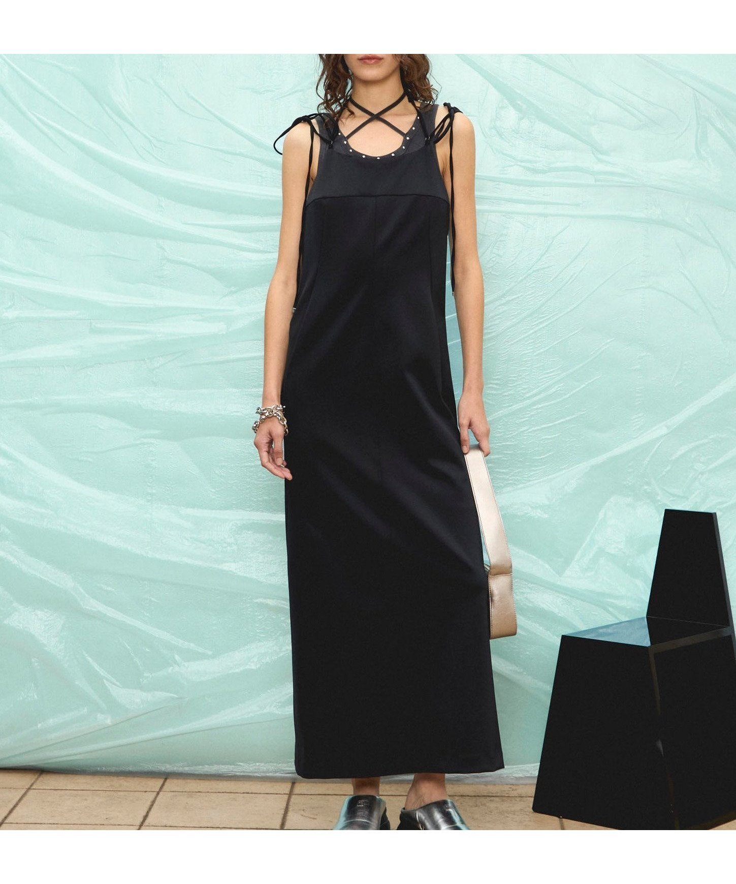 【メゾンスペシャル/MAISON SPECIAL】のBack Open Scuba Dress インテリア・キッズ・メンズ・レディースファッション・服の通販 founy(ファニー) ファッション Fashion レディースファッション Fashion for Women ワンピース Dresses フォーマル・パーティードレス・結婚式用ドレス Elegant & Casual Dresses ストレッチ Stretch, Stretchy Fabric マキシ Maxi, Full Length リボン Ribbon, Bow 夏 Summer 水着 Swimsuit, Swimwear BLK|ID: prp329100004820490 ipo3291000000035029106