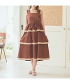 【アリーム/Areeam】の配色レースキャミワンピース ブラウン|ID: prp329100004820513 ipo3291000000035029347