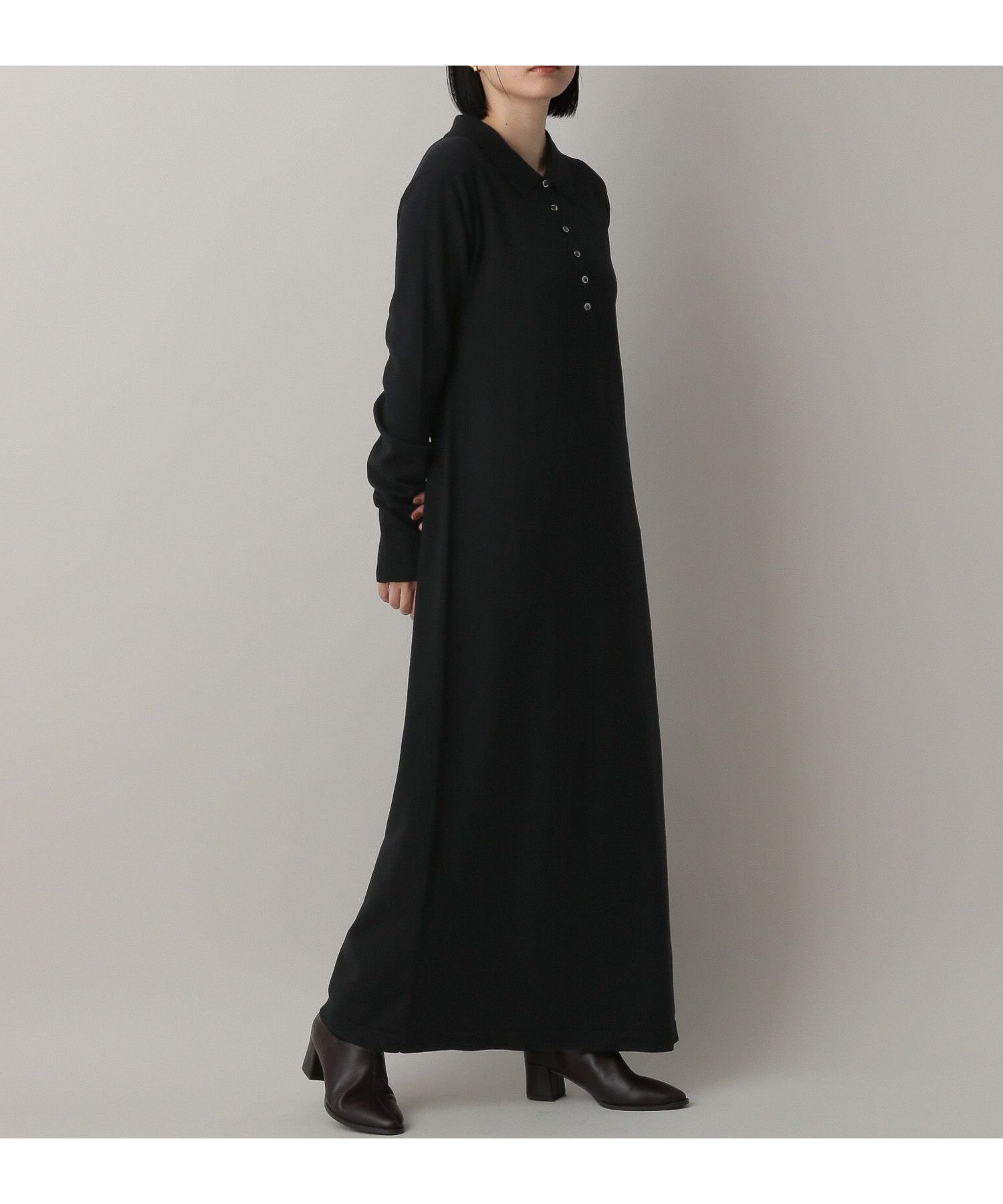 【アパートバイローリーズ/apart by lowrys】のポロニットワンピース インテリア・キッズ・メンズ・レディースファッション・服の通販 founy(ファニー) ファッション Fashion レディースファッション Fashion for Women ワンピース Dresses ニットワンピース Knit Dresses シンプル Simple, Minimal スニーカー Sneakers, Trainers フロント Front, Front Design 冬 Winter / This Winter ブラック09|ID: prp329100004820520 ipo3291000000035029420