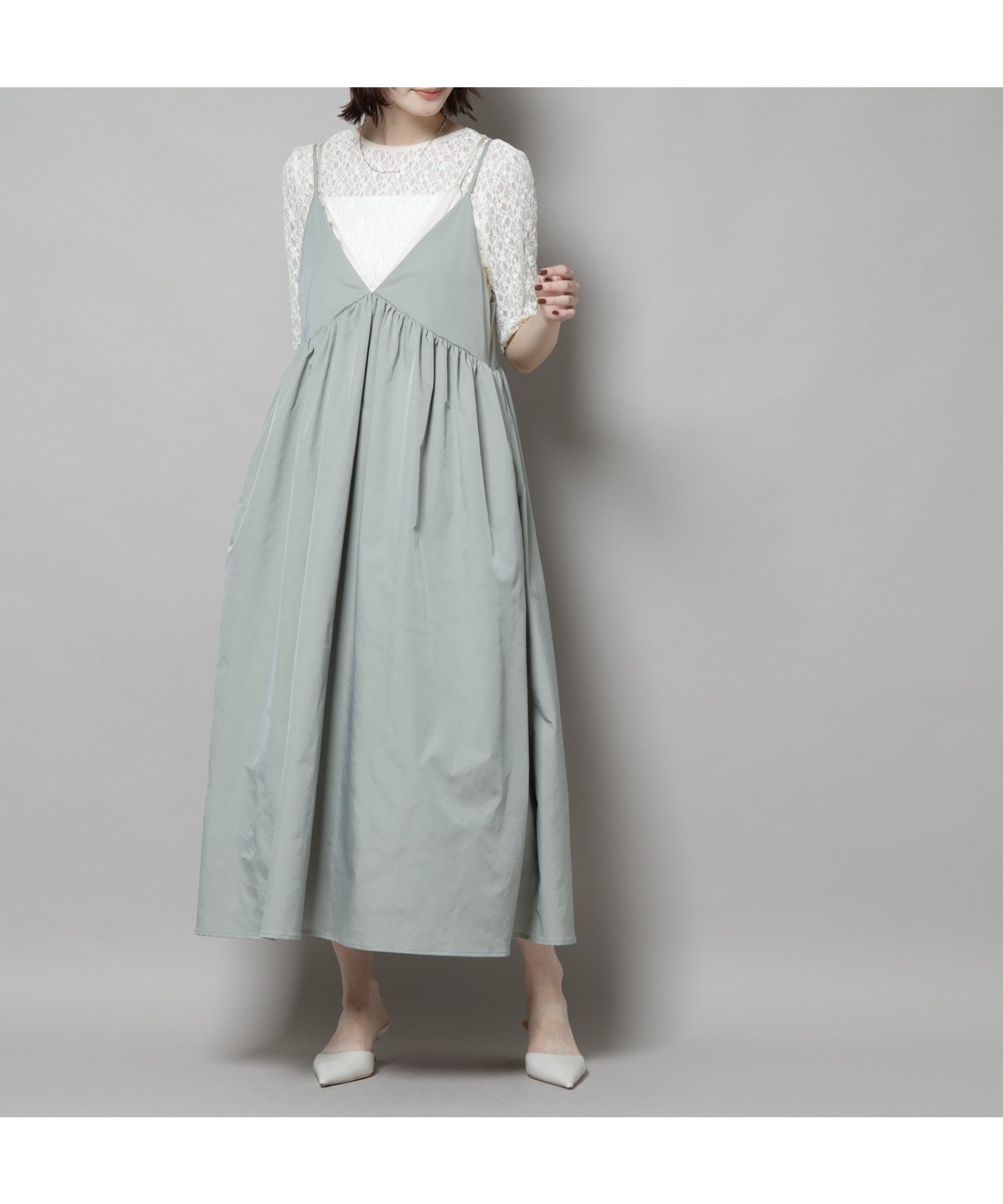 【ナノ ユニバース/nano universe】のシャンブレータフタキャミレイヤードワンピース 人気、トレンドファッション・服の通販 founy(ファニー) 　ファッション　Fashion　レディースファッション　Fashion for Women　ワンピース　Dresses　アクセサリー　Fashion Accessories　インナー　Innerwear　秋　Autumn　キャミソール　Camisole, Spaghetti Strap Top　キャミワンピース　Cami Dress, Slip Dress　ギャザー　Gathered, Ruffled　タンク　Tank Top, Sleeveless Top　ドッキング　Docking, Mixed Material　ミックス　Mix, Mixed Style　夏　Summer　エレガント 上品　Elegant　2025年　2025　2025-2026秋冬・A/W　Autumn/Winter 2025–26 AW25–26　 other-1|ID: prp329100004820535 ipo3291000000035029562