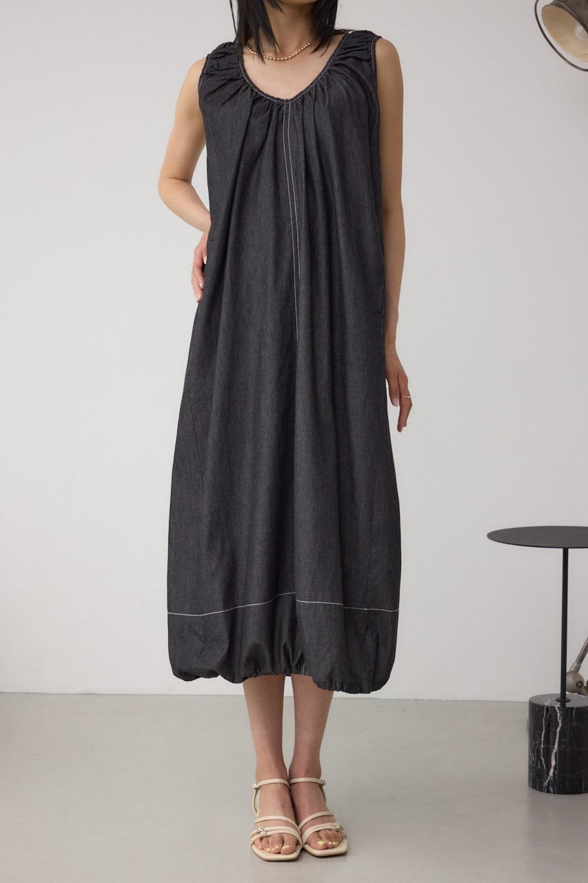 【アズール バイ マウジー/AZUL by moussy】の前後2WAYバルーンギャザーワンピース 人気、トレンドファッション・服の通販 founy(ファニー) ファッション Fashion レディースファッション Fashion for Women ワンピース Dresses キャップ Cap, Baseball Cap ギャザー Gathered, Ruffled スニーカー Sneakers, Trainers デニム Denim, Jeans Material トレンド Trend, Trending Now バルーン Balloon, Balloon Silhouette フレア Flare, Flared リゾート Resort, Vacation Style 夏 Summer other-1|ID: prp329100004820538 ipo3291000000035029603