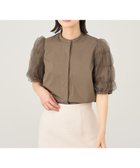 【アナイ/ANAYI】のタイプライターチュールスリーブ ブラウス 人気、トレンドファッション・服の通販 founy(ファニー) ファッション Fashion レディースファッション Fashion for Women トップス・カットソー Cut & Sew Tops シャツ・ブラウス・オフィスカジュアル Elegant Blouses & Button-Ups スマート Smart, Elegant タイプライター Typewriter Fabric, Crisp Cotton チュール Tulip, Tulip Motif トレンド Trend, Trending Now 半袖 Short Sleeve, Half Sleeve 再入荷 Restock / Back in Stock thumbnail khaki|ID: prp329100004820539 ipo3291000000035029612