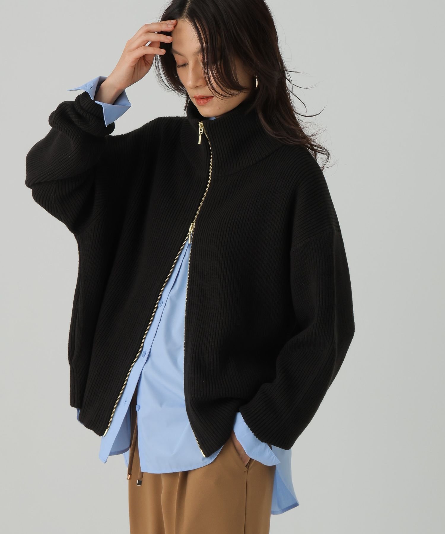 【エルーラ/Elura】のWEB限定カラーあり 毛玉しらずジップカーディガン/571789 インテリア・キッズ・メンズ・レディースファッション・服の通販 founy(ファニー) 　ファッション　Fashion　レディースファッション　Fashion for Women　トップス・カットソー　Cut & Sew Tops　カーディガン・羽織り　Layered Style Cardigans　おすすめ　Recommended / Our Picks　スニーカー　Sneakers, Trainers　スラックス　Slacks, Dress Pants　デニム　Denim, Jeans Material　ハイネック　High Neck, Mock Neck　ポケット　Pocket, Pocket Detail　人気　Popular, Best Seller　ビジネス 仕事 通勤　Business / Work / Commuting　ブラック09|ID: prp329100004820541 ipo3291000000035029661