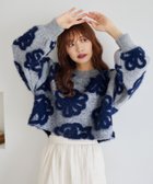 【ミスティ ウーマン/mysty woman】のフェザーフラワージャガードニットプルオーバー 人気、トレンドファッション・服の通販 founy(ファニー) ファッション Fashion レディースファッション Fashion for Women トップス・カットソー Cut & Sew Tops ニット Knit Tops & Sweaters カジュアルプルオーバー・ニットトップス Pullovers & Knit Tops / Casual Pullovers ダウン Down, Puffer デニム Denim, Jeans Material フェザー Feather, Feather Detail フェミニン Feminine, Girly thumbnail ライトグレー12|ID: prp329100004820546 ipo3291000000035029756