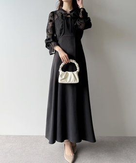 【ジュノア/JUNOAH】のmipiarl 前後2wayフラワージャガードシアーボレロ+フレアキャミワンピース 人気、トレンドファッション・服の通販 founy(ファニー) ファッション Fashion レディースファッション Fashion for Women アウター Coat / Outerwear Collection ボレロ・ショート丈ジャケット / ドレス羽織りに Boleros & Short Jackets ワンピース Dresses キャミソールワンピース Camisole Dresses ボレロ Bolero, Short Cardigan |ID:prp329100004820551