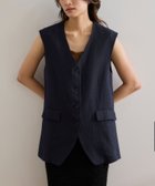 【ロペ/ROPE'】の尾州リネンオーバーロングジレ 人気、トレンドファッション・服の通販 founy(ファニー) ファッション Fashion レディースファッション Fashion for Women アウター Coat / Outerwear Collection トップス・カットソー Cut & Sew Tops ベスト&ジレ / 重ね着スタイル Vests & Gilets おすすめ Recommended / Our Picks エレガント 上品 Elegant キャミソール Camisole, Spaghetti Strap Top シンプル Simple, Minimal スプリング Spring, Spring Collection タンク Tank Top, Sleeveless Top バランス Balance, Style Balance ポケット Pocket, Pocket Detail リネン Linen, Linen Fabric thumbnail ネイビー(40)|ID: prp329100004820565 ipo3291000000035029999