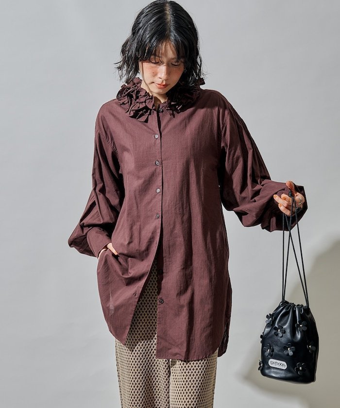 【フリークスストア/FREAK'S STORE】の別注 cotton frill collar shirts/別注 コットンフリルカラーシャツ 25AW 人気、トレンドファッション・服の通販 founy(ファニー) 　ファッション　Fashion　レディースファッション　Fashion for Women　トップス・カットソー　Cut & Sew Tops　シャツ・ブラウス・オフィスカジュアル　Elegant Blouses & Button-Ups　インナー　Innerwear　スウェット / スエット　Sweatshirt, Sweatwear　スペシャル　Special, Limited Edition　トレンド　Trend, Trending Now　フリル　Frill, Ruffle　別注　Limited Edition, Custom Order　メンズ　Men's, Menswear　ロング　Long, Long-Length　A/W・秋冬　Autumn/Winter　冬　Winter / This Winter　2025年　2025　2025-2026秋冬・A/W　Autumn/Winter 2025–26 AW25–26　 other-1|ID: prp329100004820586 ipo3291000000035030251