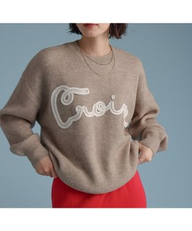 【バブ ブージュルード/Bab Bou Jeloud】のチュール刺繍ロゴニット 人気、トレンドファッション・服の通販 founy(ファニー) ファッション Fashion レディースファッション Fashion for Women トップス・カットソー Cut & Sew Tops ニット Knit Tops & Sweaters アクリル Acrylic Material チュール Tulip, Tulip Motif 再入荷 Restock / Back in Stock |ID:prp329100004820589