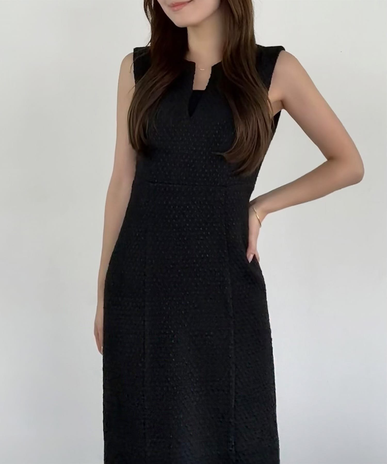 【ジュノア/JUNOAH】のツイードIラインジャンパースカート インテリア・キッズ・メンズ・レディースファッション・服の通販 founy(ファニー) 　ファッション　Fashion　レディースファッション　Fashion for Women　スカート　Skirts　ツイード　Twill, Twill Weave　ブラック|ID: prp329100004820591 ipo3291000000035030300