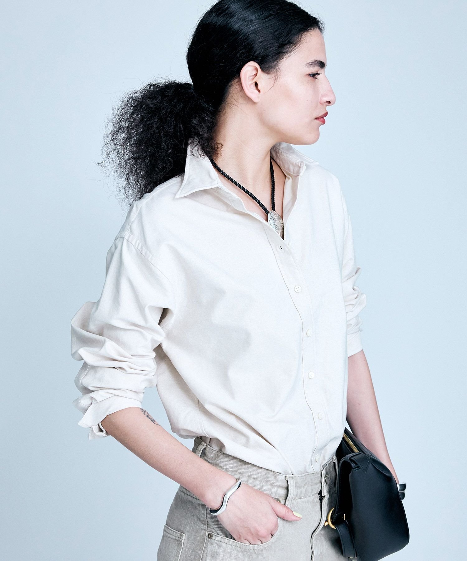 【ブリル/BRILL】のコットンオックスシャツ インテリア・キッズ・メンズ・レディースファッション・服の通販 founy(ファニー) 　ファッション　Fashion　レディースファッション　Fashion for Women　トップス・カットソー　Cut & Sew Tops　シャツ・ブラウス・オフィスカジュアル　Elegant Blouses & Button-Ups　ベージュ56|ID: prp329100004820592 ipo3291000000035030303