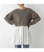 【レプシィム ローリーズファーム/LEPSIM LOWRYS FARM】のニットドッキングチュニックワンピース 人気、トレンドファッション・服の通販 founy(ファニー) ファッション Fashion レディースファッション Fashion for Women ワンピース Dresses チュニック Tunic Tops & Dresses おすすめ Recommended / Our Picks チュニック Tunic, Long Top ドッキング Docking, Mixed Material ボトム Bottoms, Lower Wear ワイド Wide, Wide Fit thumbnail ブラウン55|ID: prp329100004820596 ipo3291000000035030334