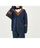【コレックス/collex】の配色ラインVネックニットプルオーバー 人気、トレンドファッション・服の通販 founy(ファニー) ファッション Fashion レディースファッション Fashion for Women トップス・カットソー Cut & Sew Tops ニット Knit Tops & Sweaters カジュアルプルオーバー・ニットトップス Pullovers & Knit Tops / Casual Pullovers Vネックトップス V-Neck Tops / V-Cut Neckline Shirts インナー Innerwear タートル Turtleneck, Turtle Collar ベーシック Basic, Essential thumbnail ネイビー|ID: prp329100004820602 ipo3291000000035030387