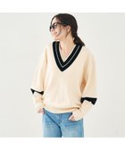 【コレックス/collex】の配色ラインVネックニットプルオーバー 人気、トレンドファッション・服の通販 founy(ファニー) ファッション Fashion レディースファッション Fashion for Women トップス・カットソー Cut & Sew Tops ニット Knit Tops & Sweaters カジュアルプルオーバー・ニットトップス Pullovers & Knit Tops / Casual Pullovers Vネックトップス V-Neck Tops / V-Cut Neckline Shirts インナー Innerwear タートル Turtleneck, Turtle Collar ベーシック Basic, Essential thumbnail アイボリー|ID: prp329100004820602 ipo3291000000035030388