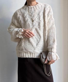 【ドゥドゥ/DouDou】の【WEB限定】ローゲージケーブルニット 人気、トレンドファッション・服の通販 founy(ファニー) ファッション Fashion レディースファッション Fashion for Women トップス・カットソー Cut & Sew Tops ニット Knit Tops & Sweaters シンプル Simple, Minimal スマート Smart, Elegant 雑誌 Magazine, Fashion Magazine A/W・秋冬 Autumn/Winter 冬 Winter / This Winter 再入荷 Restock / Back in Stock 2025年 2025 2025-2026秋冬・A/W Autumn/Winter 2025–26 AW25–26 |ID:prp329100004820603