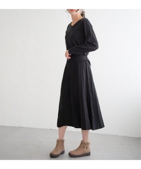 【イッカ/ikka】のフィット フレアニットプリーツワンピース 人気、トレンドファッション・服の通販 founy(ファニー) ファッション Fashion レディースファッション Fashion for Women ワンピース Dresses フィット Fit, Slim Fit プリーツ Pleats, Pleated 秋 Autumn |ID:prp329100004820604