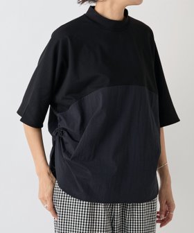 【ビアズリー/BEARDSLEY】のサイドシャーリングカットソー 人気、トレンドファッション・服の通販 founy(ファニー) ファッション Fashion レディースファッション Fashion for Women トップス・カットソー Cut & Sew Tops カットソー・ベーシックTシャツ Cut-and-Sewn Tops / Stretch Tees & Basics カットソー Cut and Sewn Top シンプル Simple, Minimal スタンド Stand Collar, Upright Stand 再入荷 Restock / Back in Stock おすすめ Recommended / Our Picks エレガント 上品 Elegant |ID:prp329100004820644