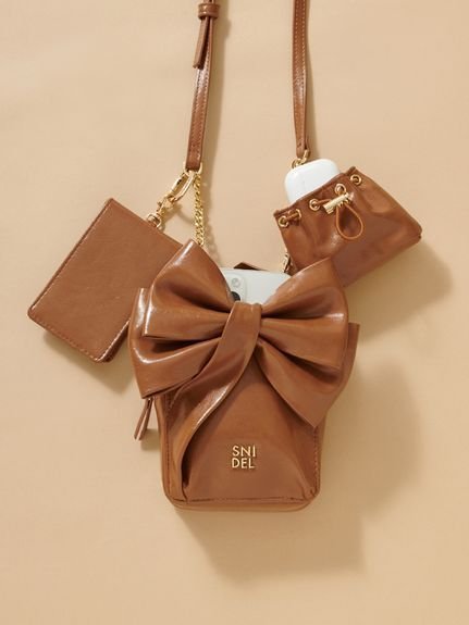 【スナイデル/SNIDEL】のリボンマルチショルダー ケースセット インテリア・キッズ・メンズ・レディースファッション・服の通販 founy(ファニー) 　ファッション　Fashion　レディースファッション　Fashion for Women　イエロー　Yellow　エレガント 上品　Elegant　巾着　Drawstring Bag, Kinchaku　スマート　Smart, Elegant　財布　Wallet, Purse　人気　Popular, Best Seller　ハンカチ　Handkerchief, Hanky　フェイクレザー　Faux Leather, PU Leather　フロント　Front, Front Design　ポケット　Pocket, Pocket Detail　ポーチ　Pouch, Small Case　リボン　Ribbon, Bow　おすすめ　Recommended / Our Picks　CML[038]|ID: prp329100004820698 ipo3291000000035031248