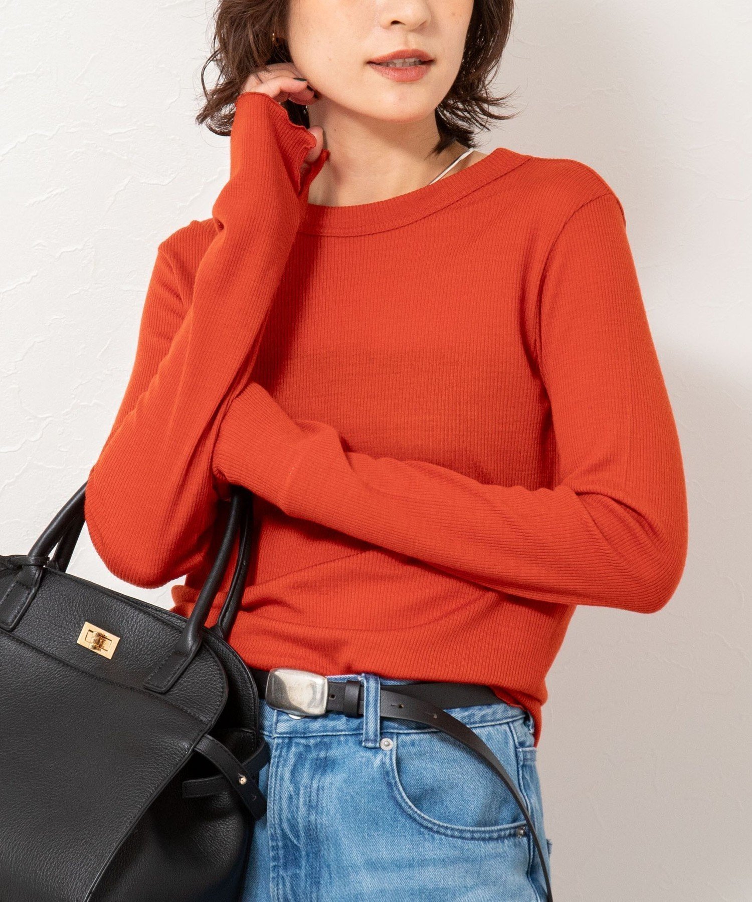 【ノーリーズ/NOLLEY'S】のMY STANDARD ウォッシャブルリブクルーネックロンT 人気、トレンドファッション・服の通販 founy(ファニー) 　ファッション　Fashion　レディースファッション　Fashion for Women　トップス・カットソー　Cut & Sew Tops　ロングTシャツ・Tシャツ　Longline T-Shirts & Tees　秋　Autumn　スリット　Slit, Slit Detail　おすすめ　Recommended / Our Picks　2024年　2024　2024-2025秋冬・A/W　Autumn/Winter 2024–25 AW24–25　2025年　2025　2025-2026秋冬・A/W　Autumn/Winter 2025–26 AW25–26　 other-1|ID: prp329100004820743 ipo3291000000035032197