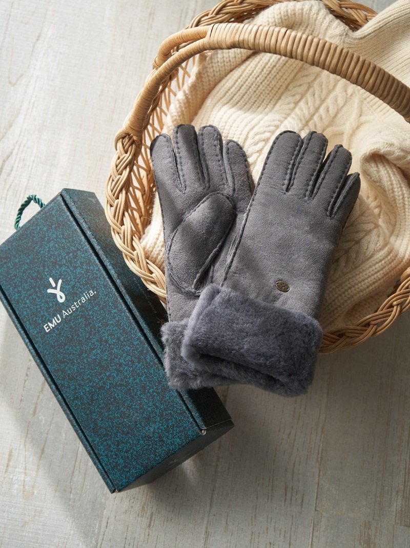 【エミュ オーストラリア/EMU Australia】の【EMU Australia】 ムートン手袋 Apollo Bay Gloves インテリア・キッズ・メンズ・レディースファッション・服の通販 founy(ファニー) 　ファッション　Fashion　レディースファッション　Fashion for Women　手袋　Gloves & Mittens　ムートン　Shearling, Mouton　Dark Grey|ID: prp329100004820744 ipo3291000000035032204
