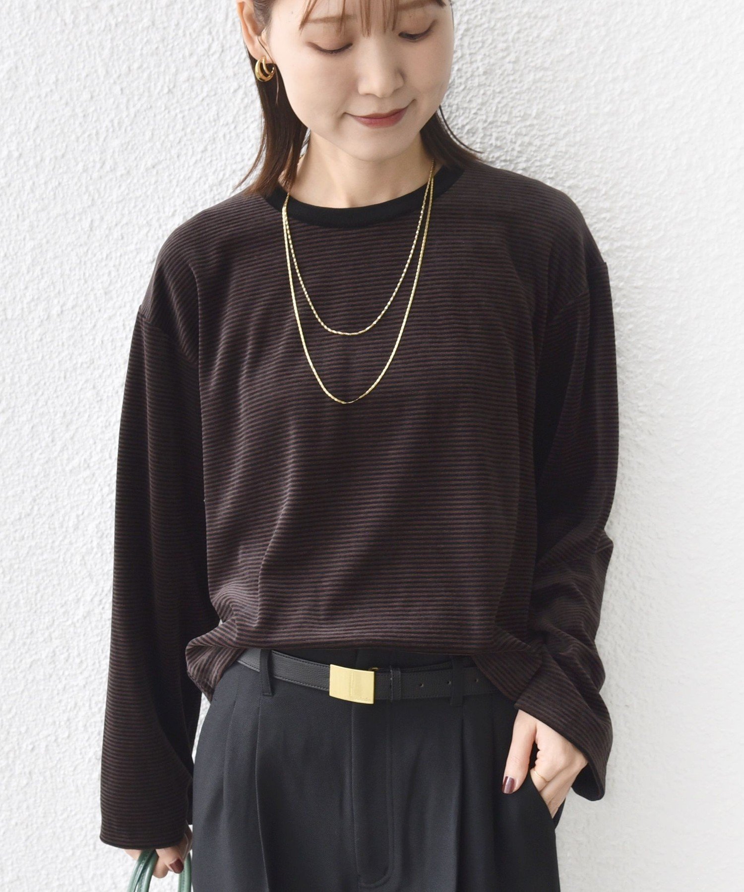 【シップス フォー ウィメン/SHIPS】の手洗い可能 コットン ポリエステル ベロア ワイド スリーブ ボーダー 人気、トレンドファッション・服の通販 founy(ファニー) 　ファッション　Fashion　レディースファッション　Fashion for Women　トップス・カットソー　Cut & Sew Tops　ベロアトップス　Velour Tops / Velvet-Look Items　カットソー　Cut and Sewn Top　スリーブ　Sleeve, Long Sleeve / Short Sleeve　デニム　Denim, Jeans Material　ベロア　Velour, Soft Velvet　ボトム　Bottoms, Lower Wear　ボーダー　Border, Stripe　ワイド　Wide, Wide Fit　A/W・秋冬　Autumn/Winter　2025年　2025　2025-2026秋冬・A/W　Autumn/Winter 2025–26 AW25–26　 other-1|ID: prp329100004820749 ipo3291000000035032247