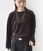 【シップス フォー ウィメン/SHIPS】の手洗い可能 コットン ポリエステル ベロア ワイド スリーブ ボーダー 人気、トレンドファッション・服の通販 founy(ファニー) ファッション Fashion レディースファッション Fashion for Women トップス・カットソー Cut & Sew Tops ベロアトップス Velour Tops / Velvet-Look Items カットソー Cut and Sewn Top スリーブ Sleeve, Long Sleeve / Short Sleeve デニム Denim, Jeans Material ベロア Velour, Soft Velvet ボトム Bottoms, Lower Wear ボーダー Border, Stripe ワイド Wide, Wide Fit A/W・秋冬 Autumn/Winter 2025年 2025 2025-2026秋冬・A/W Autumn/Winter 2025–26 AW25–26 thumbnail ブラウン|ID: prp329100004820749 ipo3291000000035032248